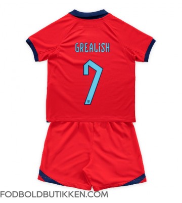 England Jack Grealish #7 Udebanetrøje Børn VM 2022 Kortærmet (+ Korte bukser)